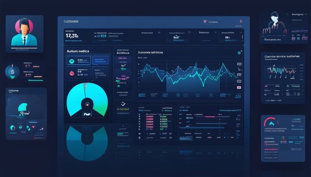 A sleek dashboard displaying automated customer se