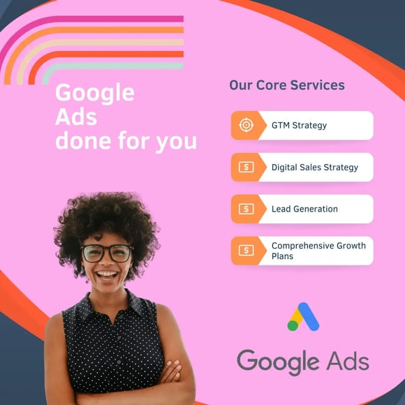 Pink Google Ads graphic 