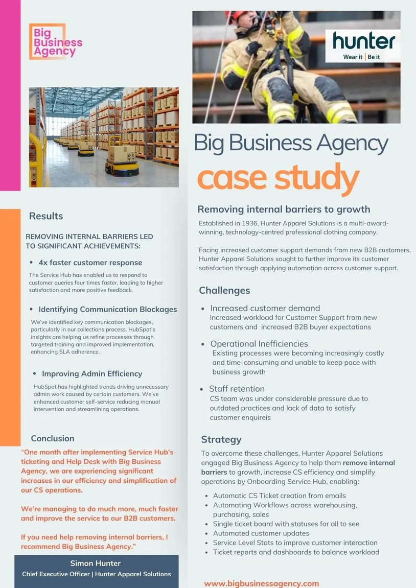 Removing internal barriers  Case Study