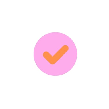 pink orange tick