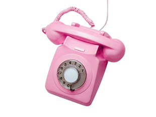 pink old style phone
